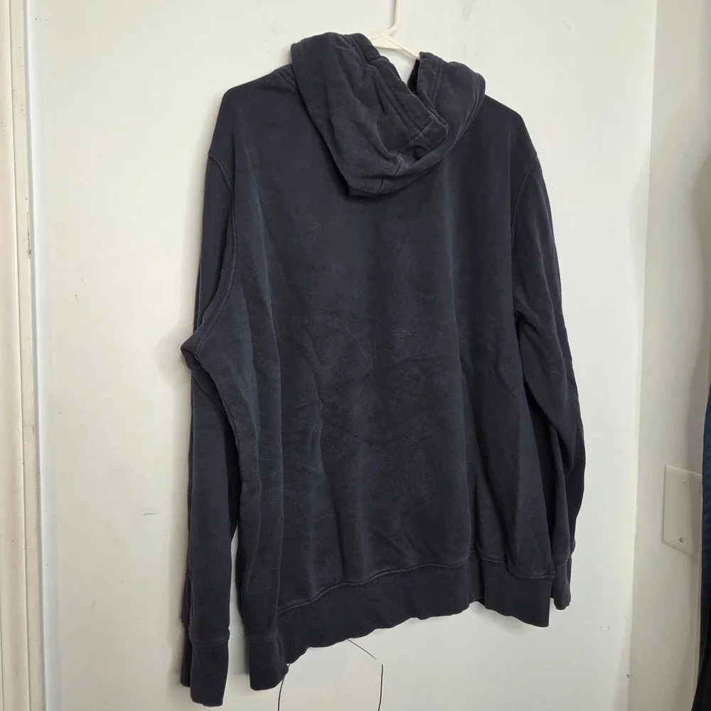 The North Face Mens XL Bear Graphic Hoodie Navy Blue Pullover Sweatshirt Fleece